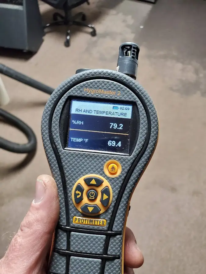 Moisture meter humidity assessment for Mold Remediation & Removal in Pavilion
